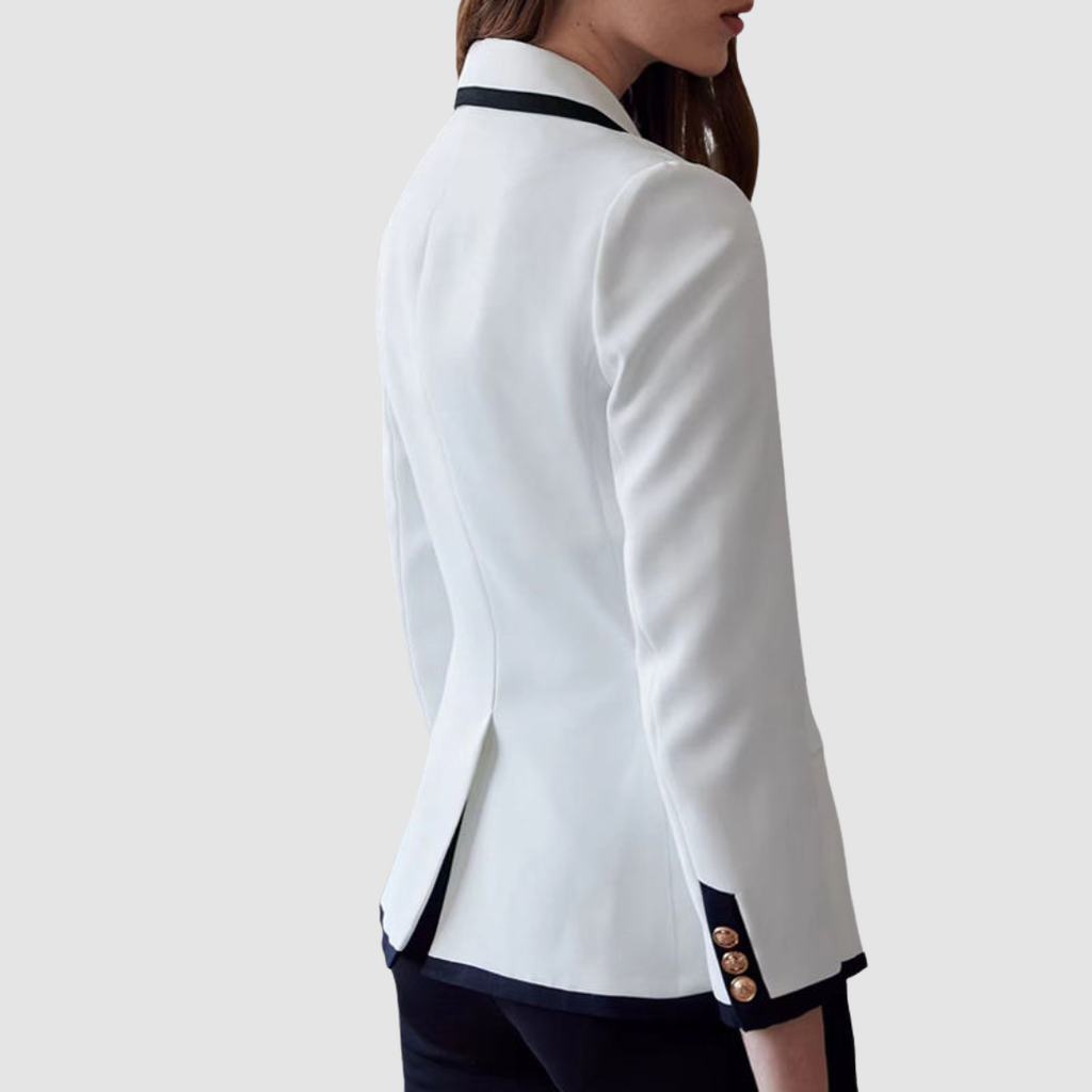 Sophie - Eleganter zweireihiger weißer Blazer