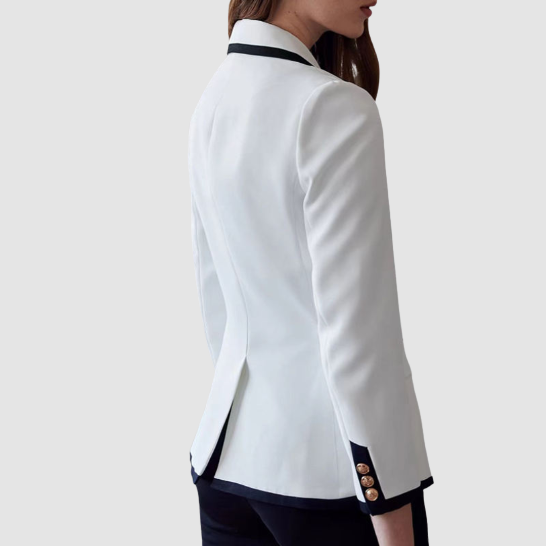 Sophie - Eleganter zweireihiger weißer Blazer