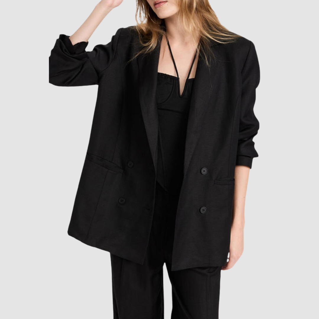 Emilia - Eleganter schwarzer Oversize-Blazer