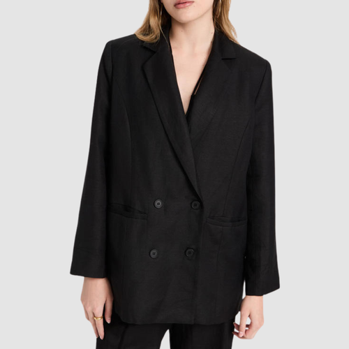 Emilia - Eleganter schwarzer Oversize-Blazer