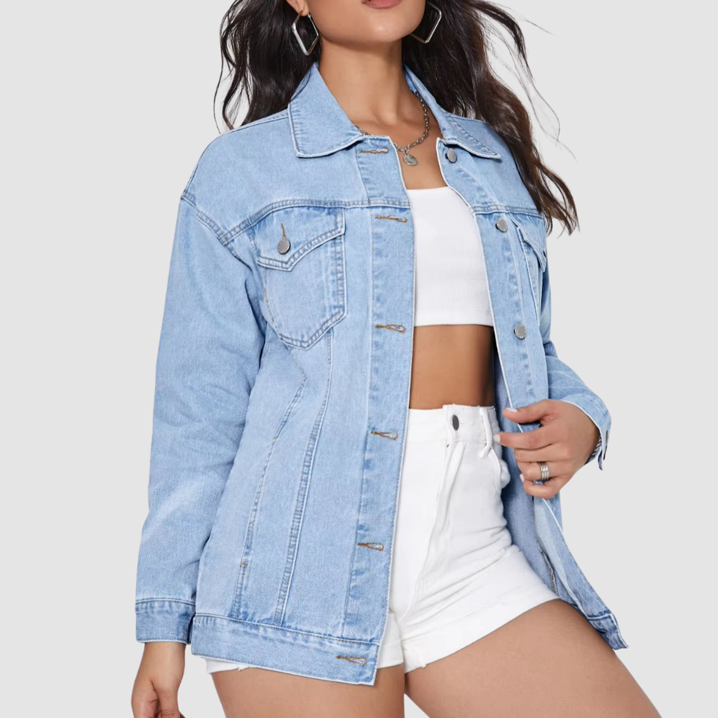 Johanna - Klassische hellblaue Denim-Jacke