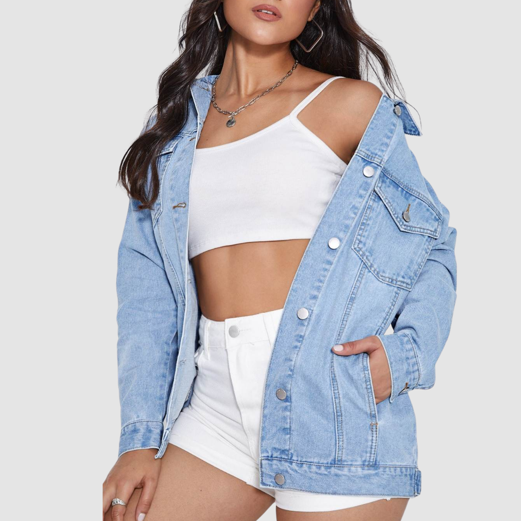 Johanna - Klassische hellblaue Denim-Jacke