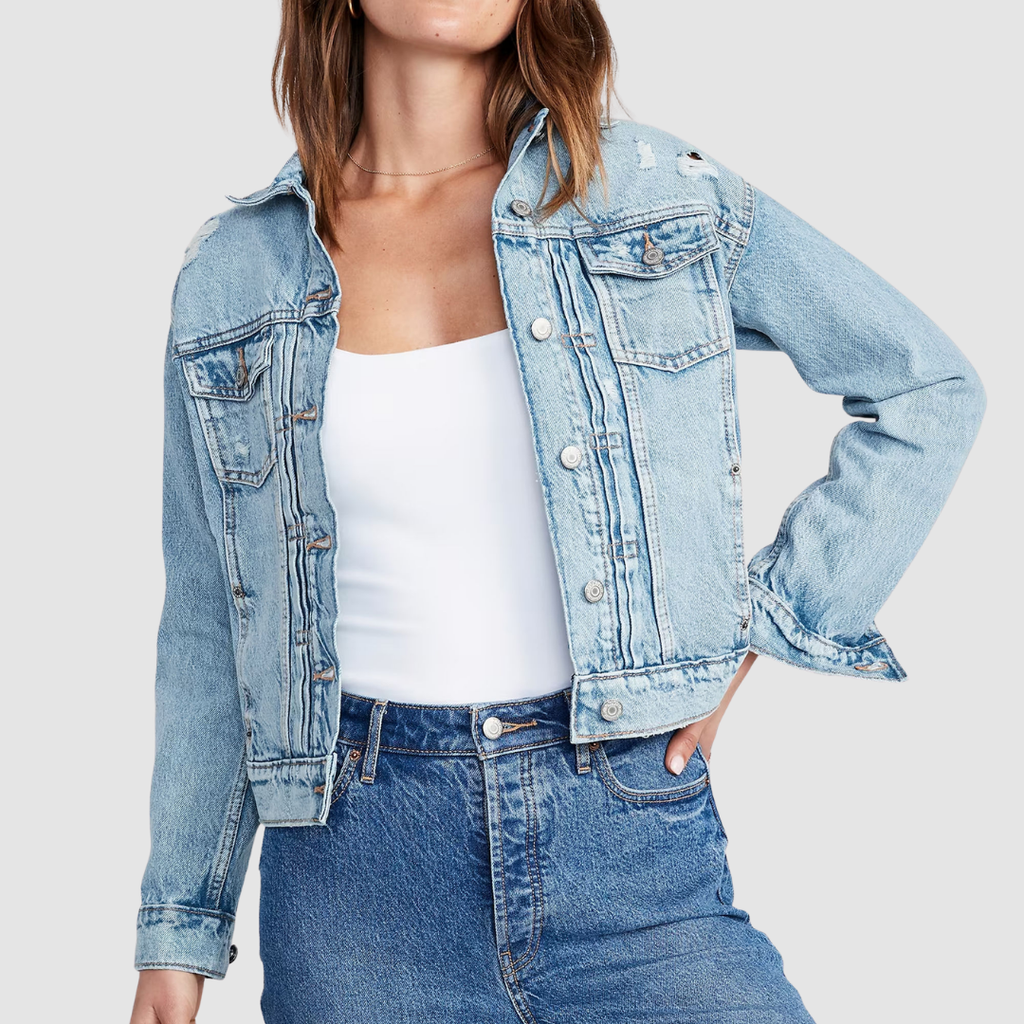 Mia - Stilvolle hellblaue Denim-Jacke