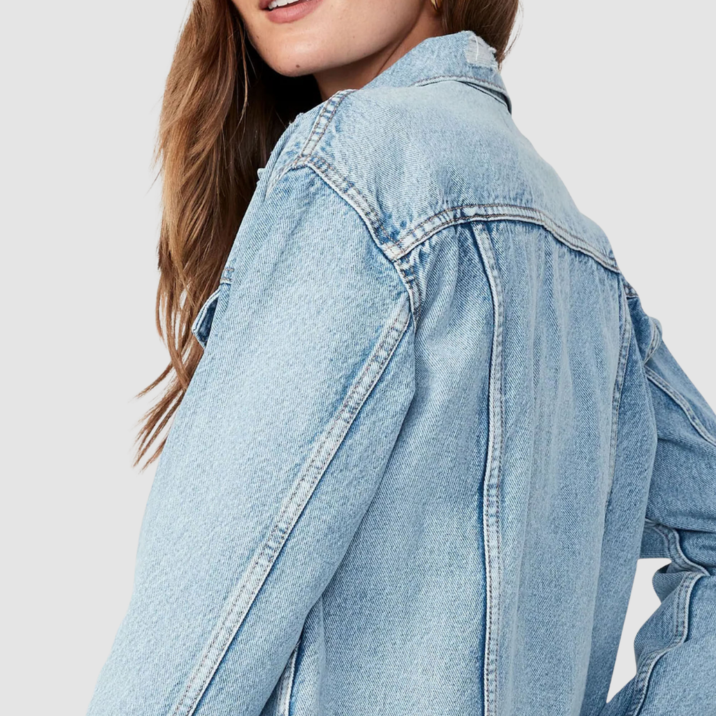 Mia - Stilvolle hellblaue Denim-Jacke