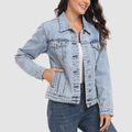 Theresa - Klassische taillierte Denim-Jacke