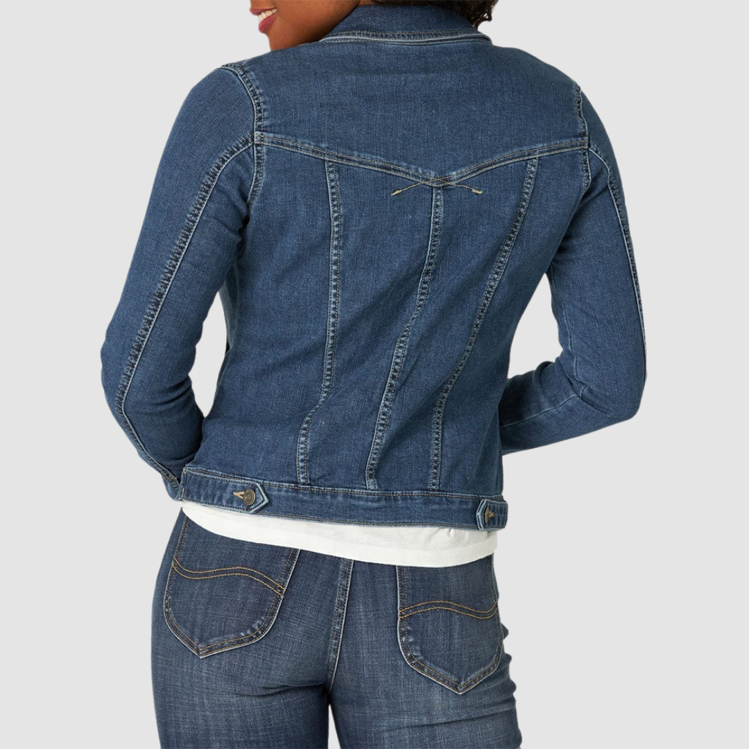 Laura - Klassische blaue Denim-Jacke