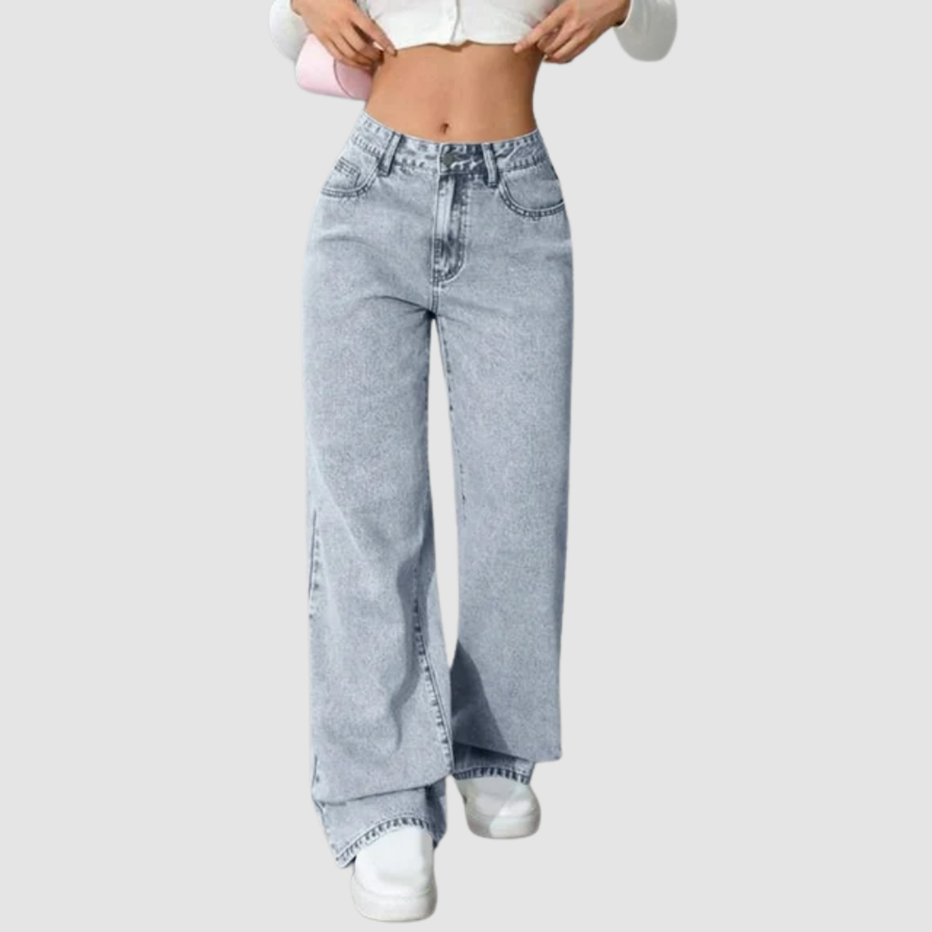 Emma - Stilvolle weit geschnittene Denim-Hose