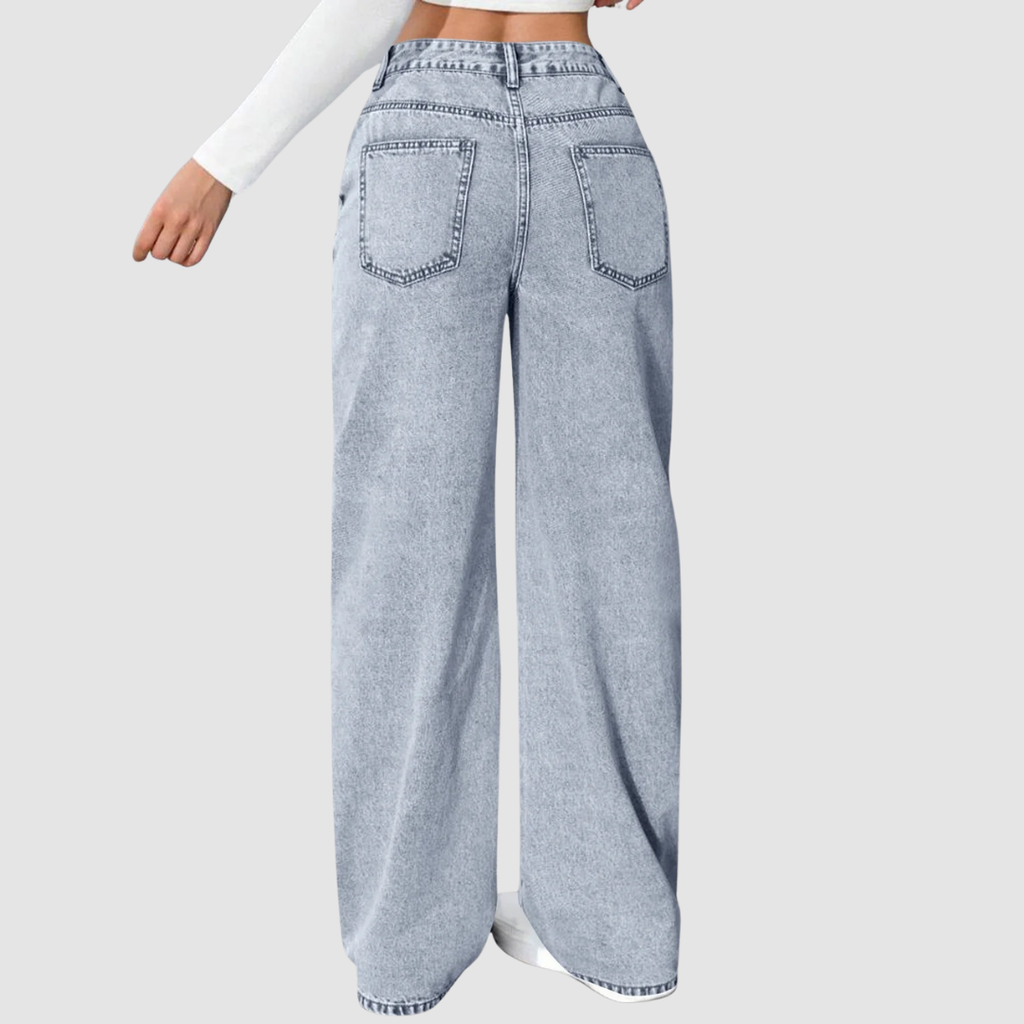 Emma - Stilvolle weit geschnittene Denim-Hose
