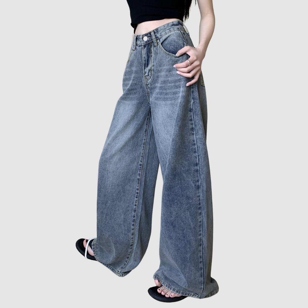 Amelie - Moderne weit geschnittene Denim-Hose