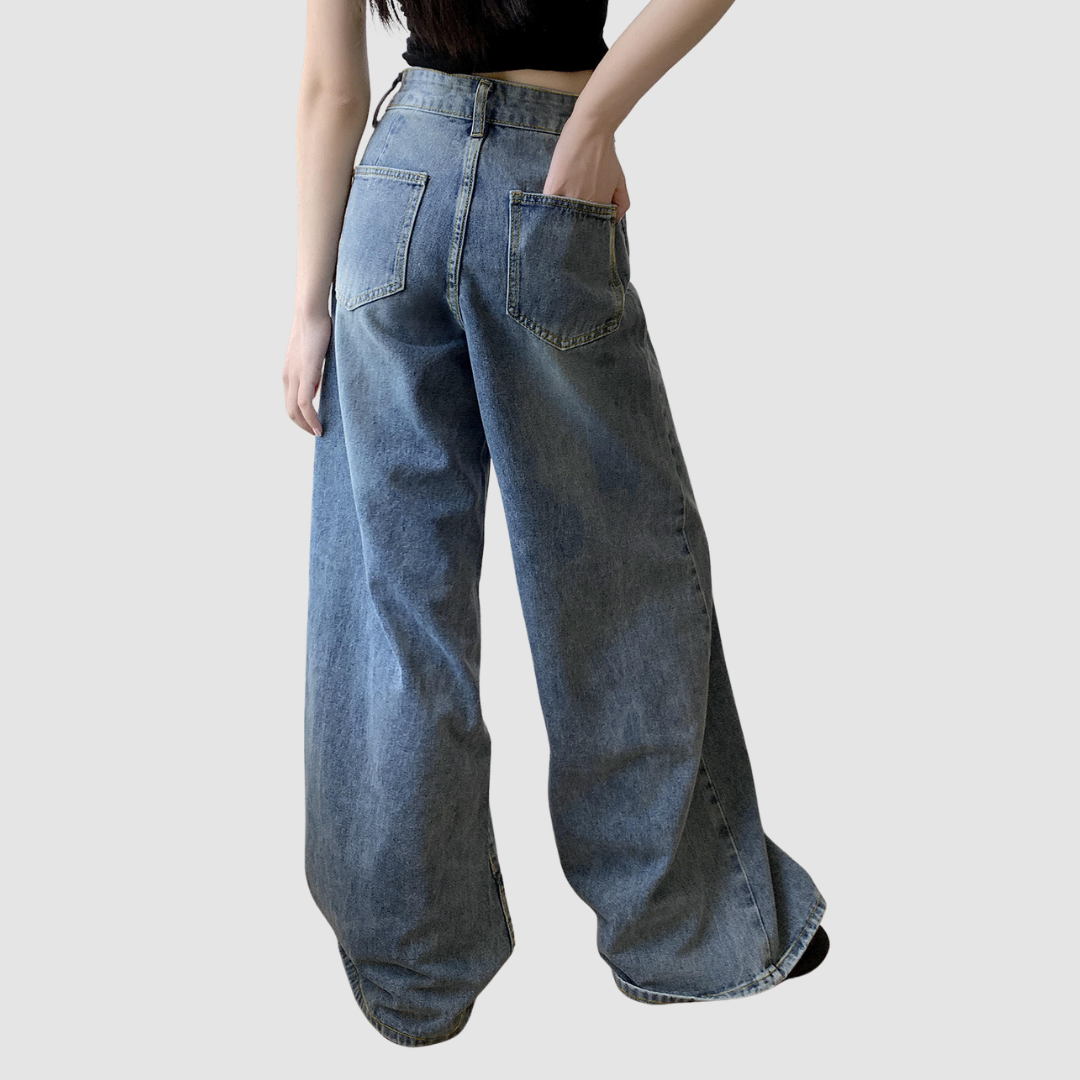 Amelie - Moderne weit geschnittene Denim-Hose