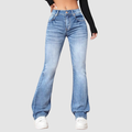 Valentina - Trendige ausgestellte blaue Jeans